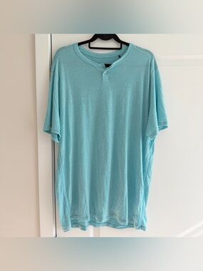 Tommy Bahama Light Blue Short-Sleeve Henley